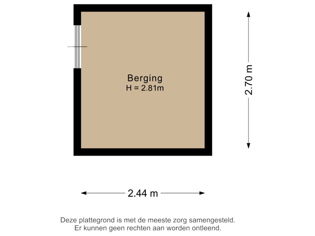 View floorplan of Berging of Filomeentje erf 50