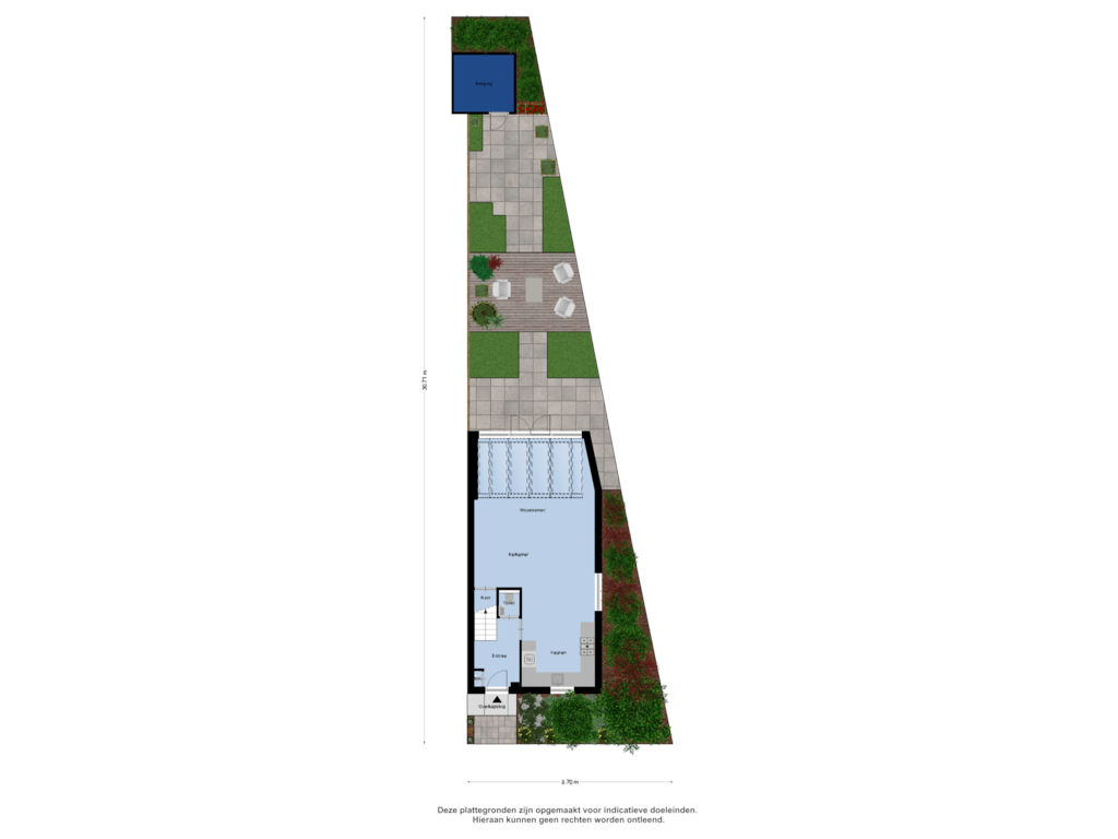 Bekijk plattegrond van Begane Grond-Tuin van Boekenrodestraat 11