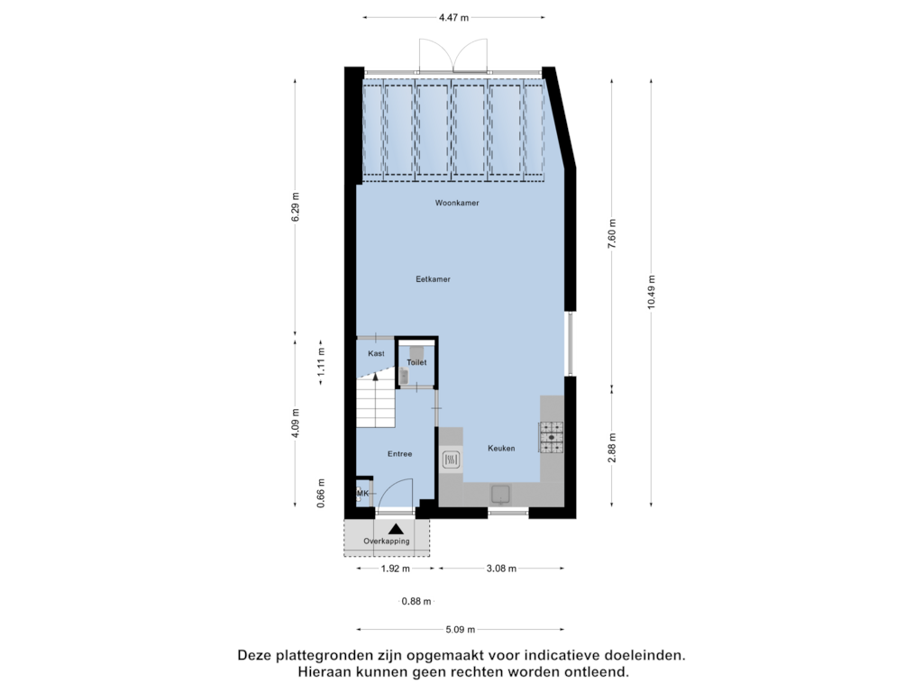 Bekijk plattegrond van Begane Grond van Boekenrodestraat 11