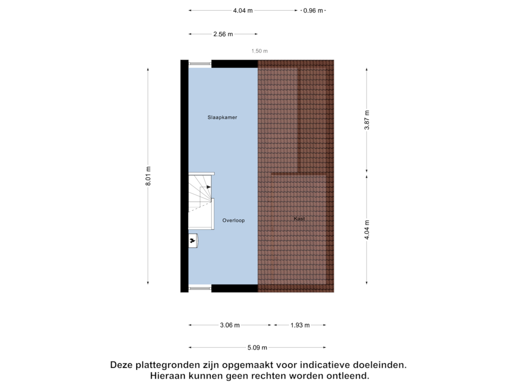 Bekijk plattegrond van Tweede Verdieping van Boekenrodestraat 11