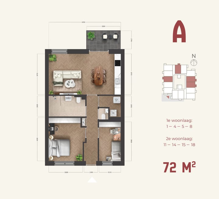 Foto 4 van Appartement type A (Bouwnr. 14)