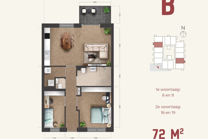 View photo 4 of Appartement type B (Bouwnr. 19)