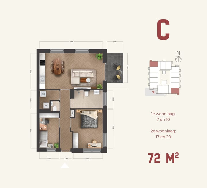 Foto 3 van Appartement type C (Bouwnr. 7)