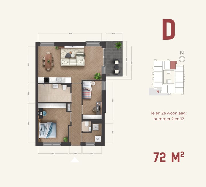 Foto 4 van Appartement type D (Bouwnr. 12)