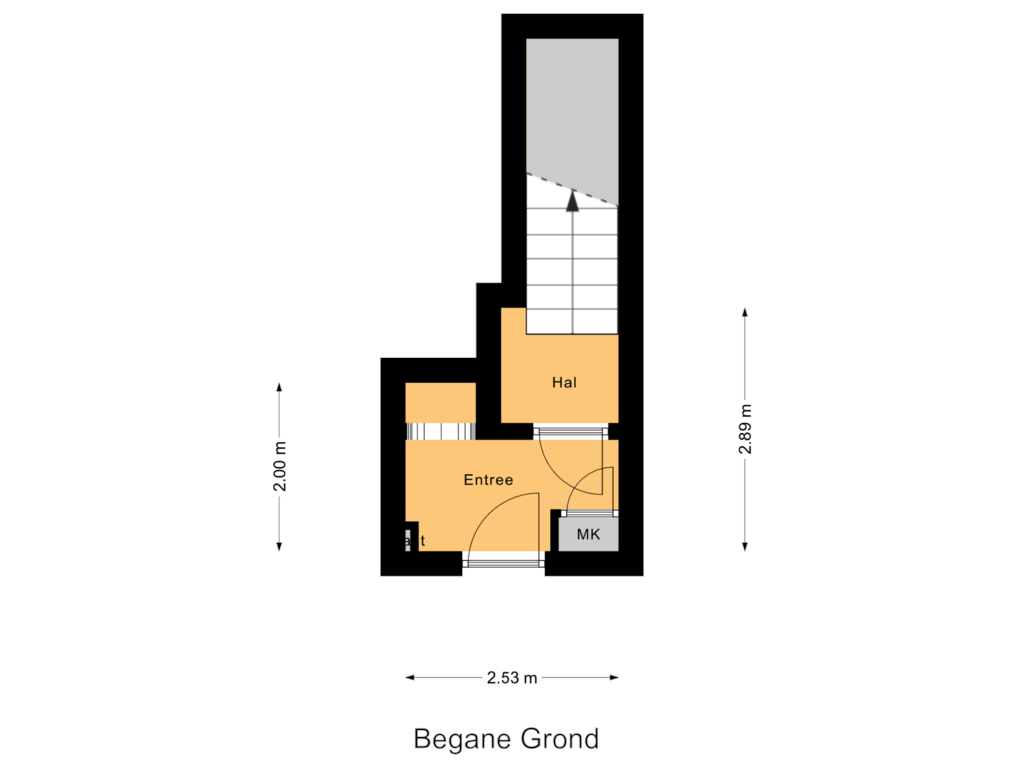 Bekijk plattegrond van Begane Grond van Nieuwe Burg 30