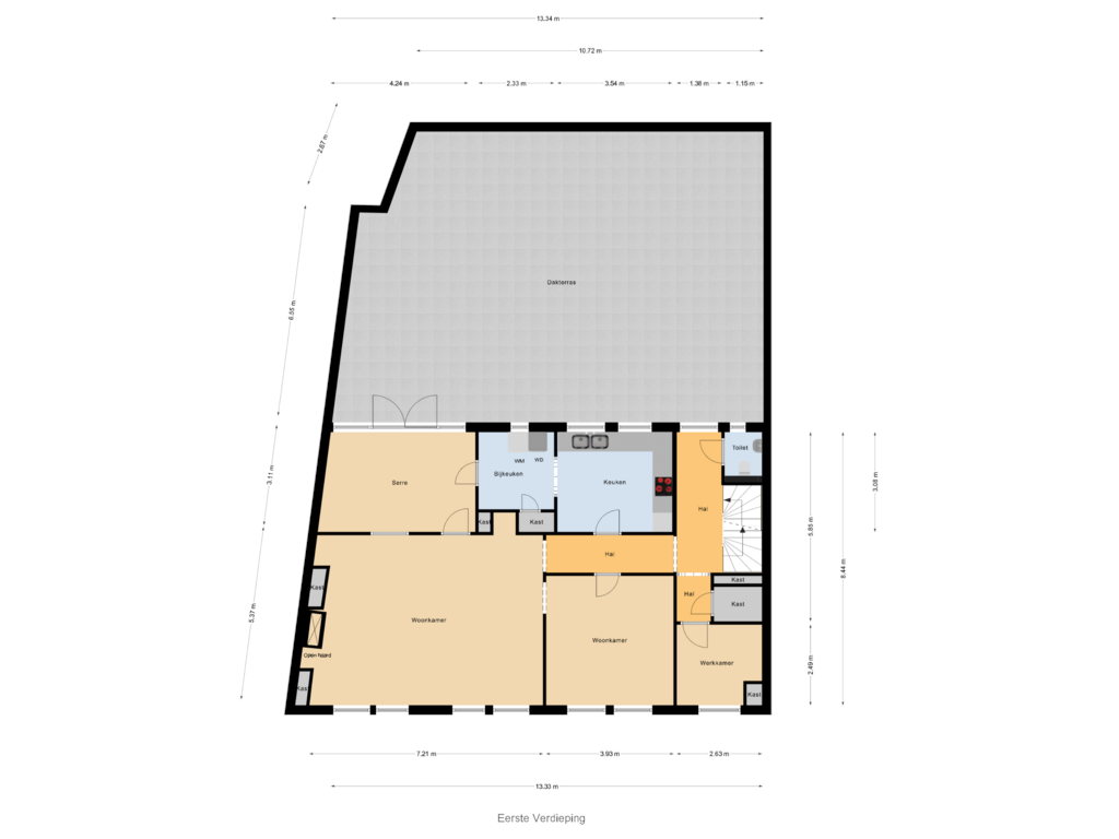 Bekijk plattegrond van Eerste Verdieping van Nieuwe Burg 30