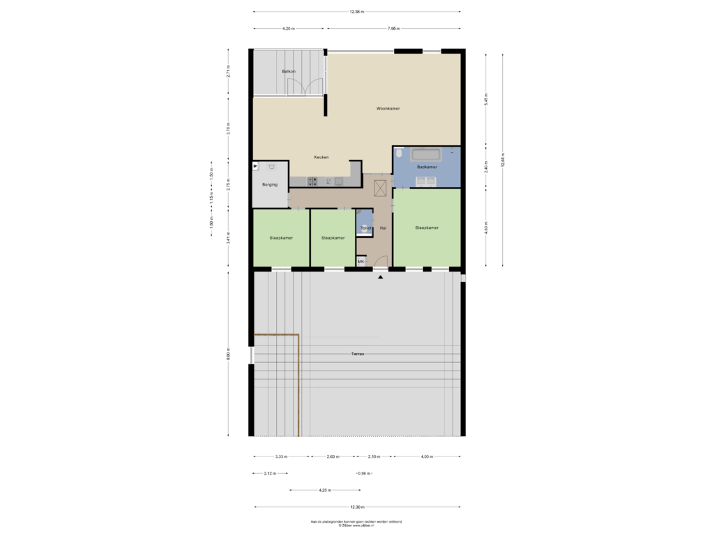 View floorplan of Appartement of Marktstraat 91