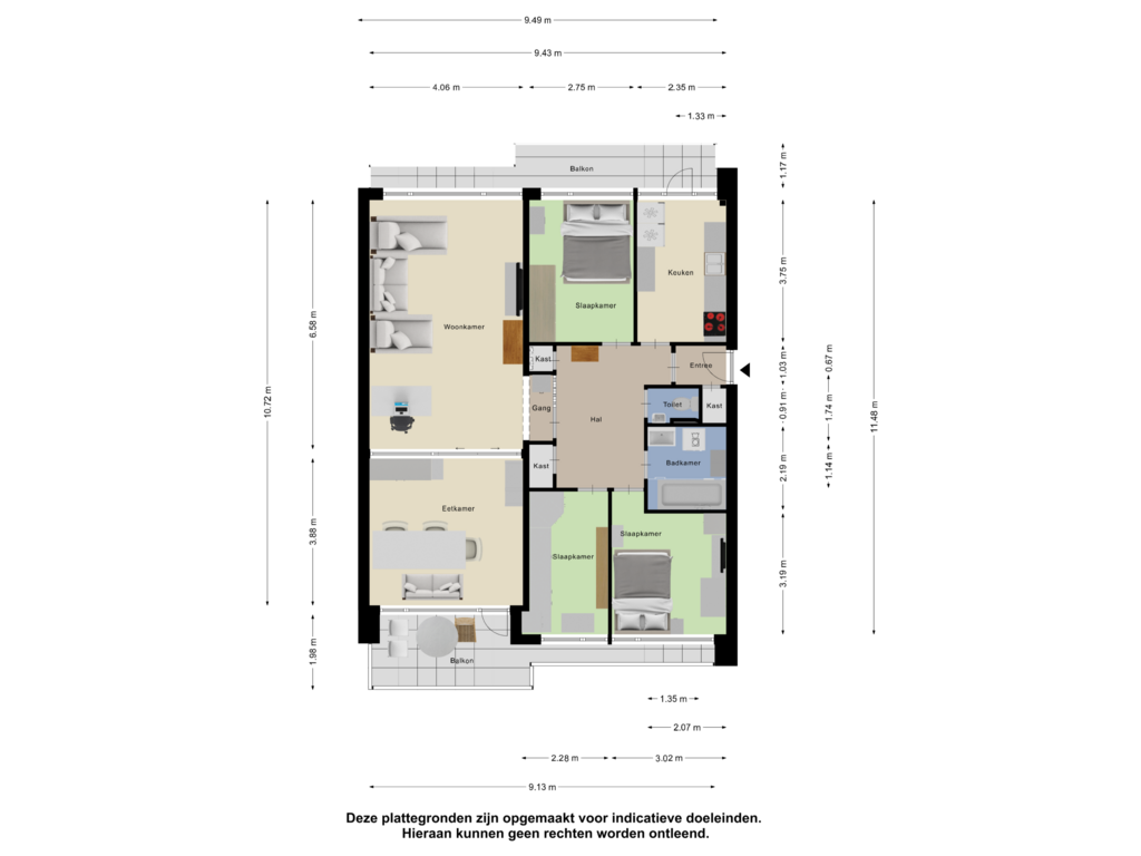 Bekijk plattegrond van Appartement van Kersengaarde 62