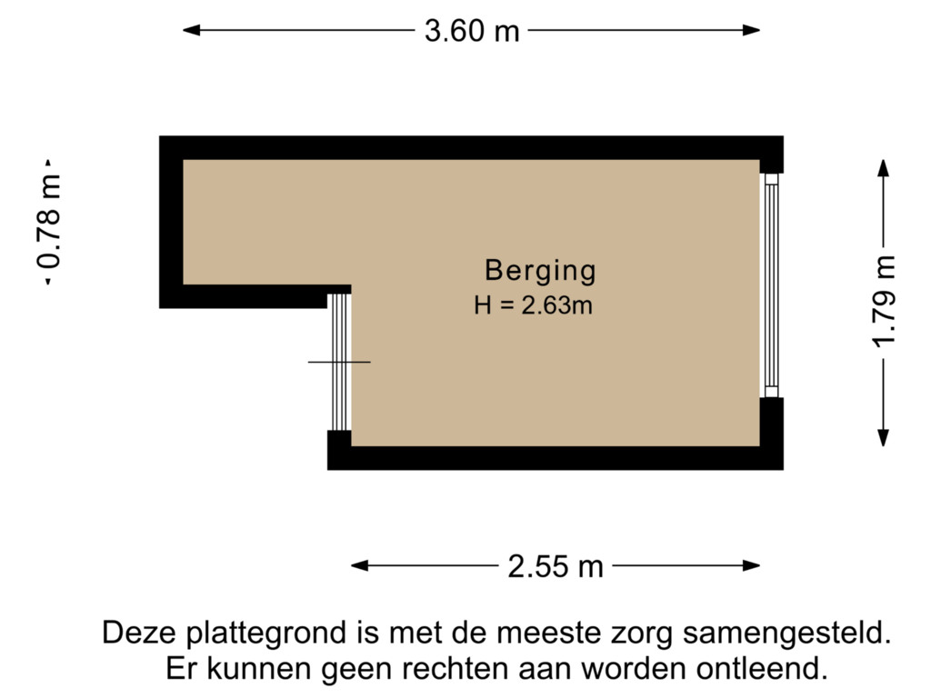 Bekijk plattegrond van Berging van Nansenplaats 213