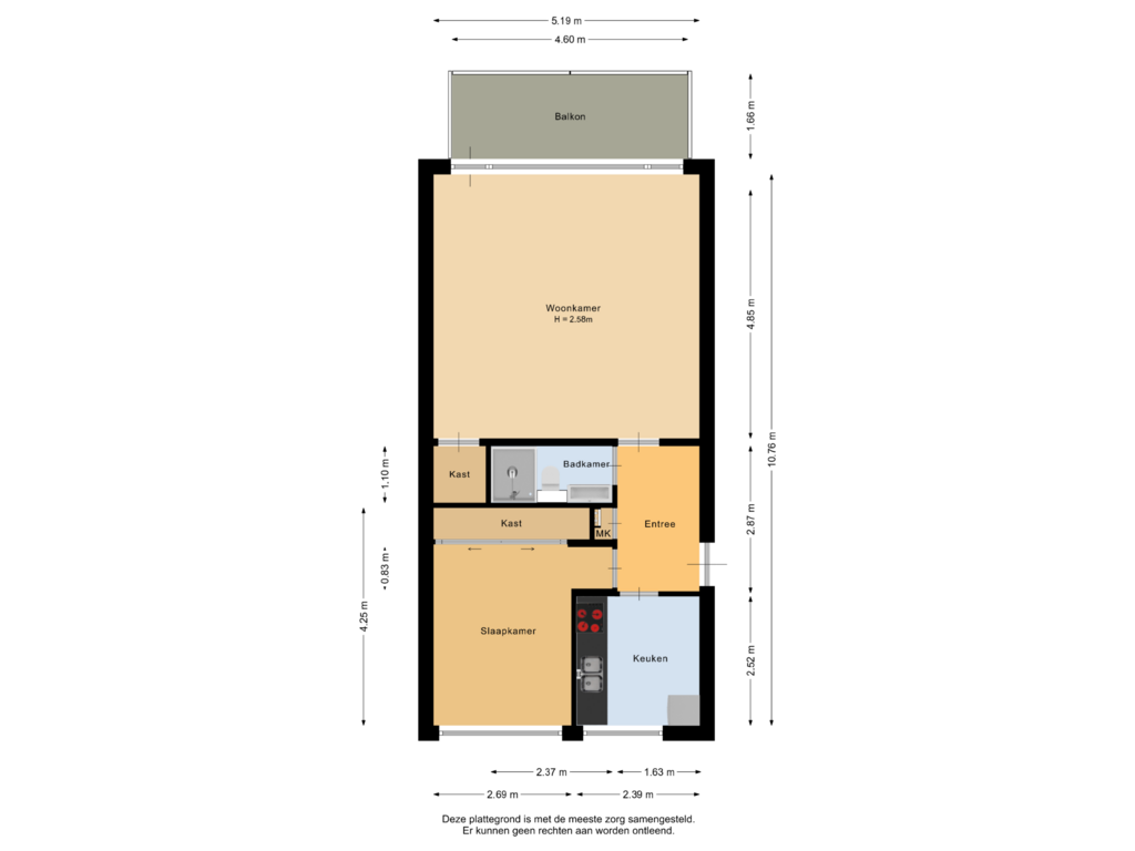 Bekijk plattegrond van Appartement van Nansenplaats 213