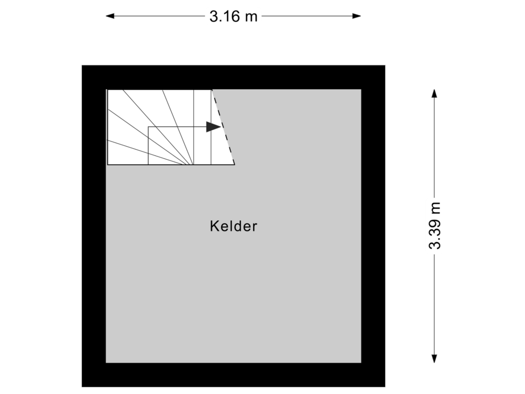 Bekijk plattegrond van Kelder van Boskantseweg 7