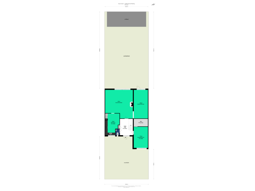 Bekijk plattegrond van PERCEEL van Spoorlaan 3