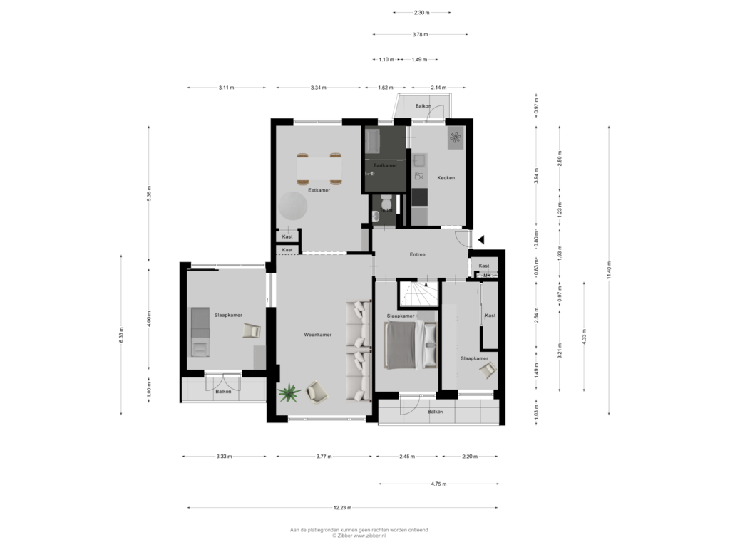 View floorplan of Begane Grond of Bakenbergseweg 7-1