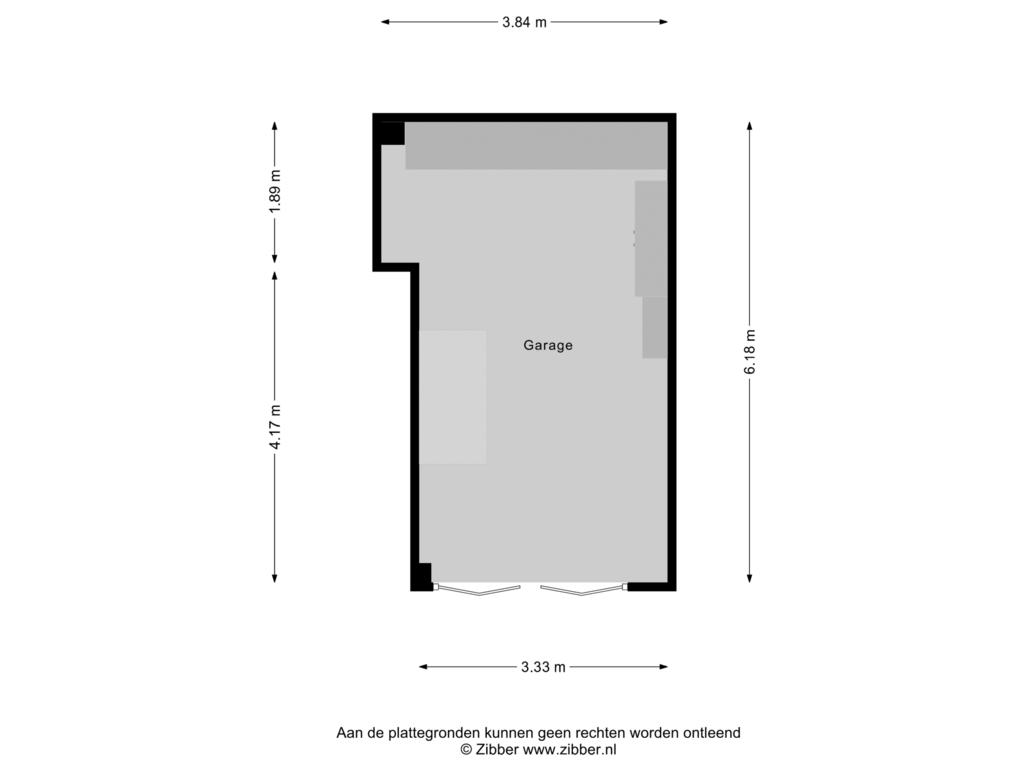 View floorplan of Garage of Bakenbergseweg 7-1