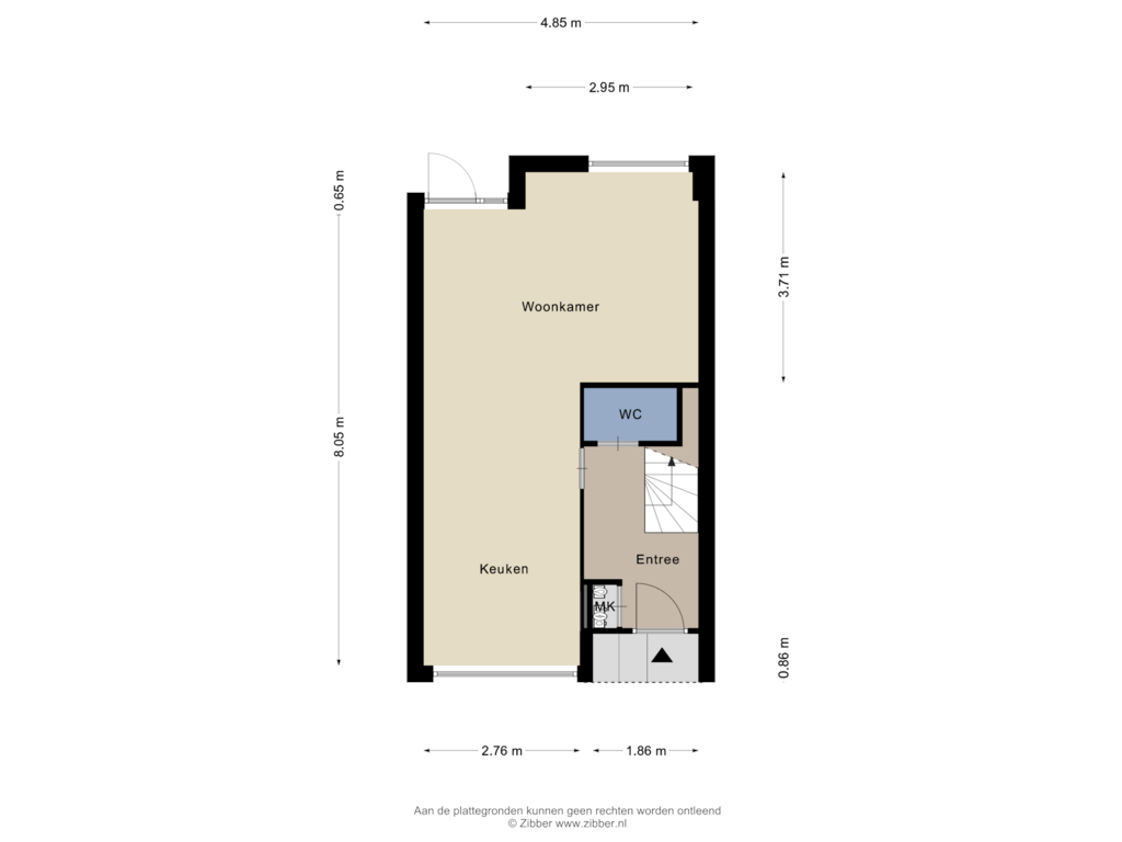 Bekijk plattegrond van Begane Grond van Vestapad 40