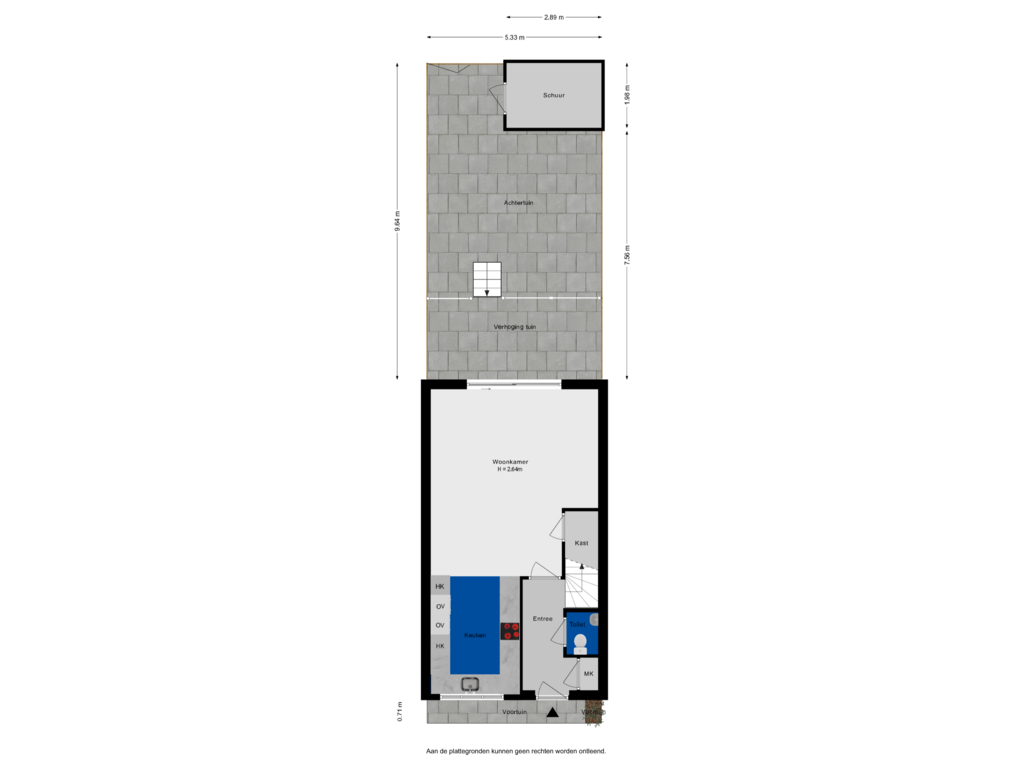 View floorplan of Situatie of Verboomstraat 70