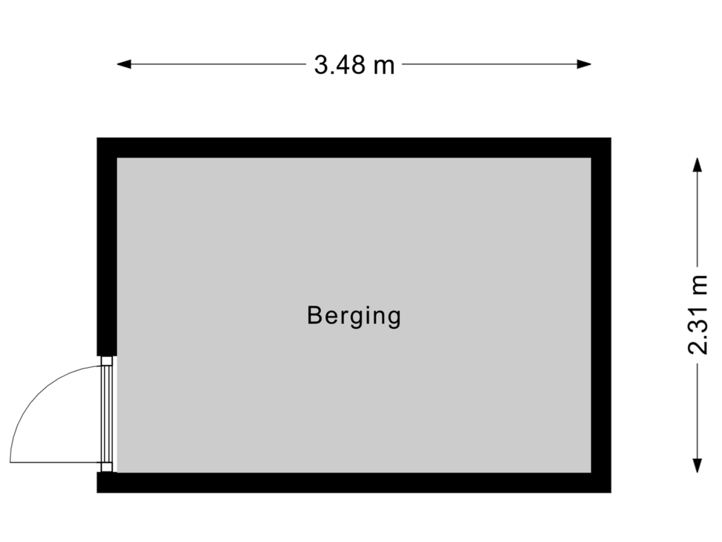 View floorplan of Berging of Paletstraat 31