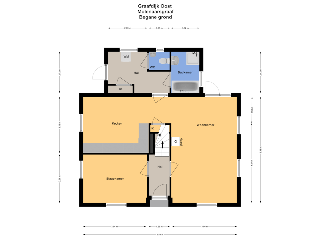 View floorplan of Begane grond of Graafdijk-oost 5