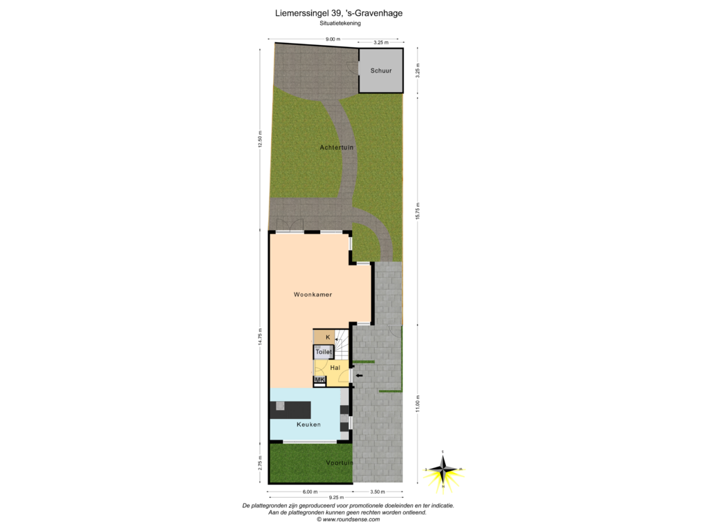 Bekijk plattegrond van Situatietekening van Liemerssingel 39