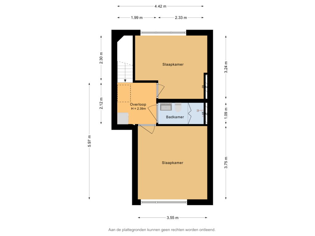 Bekijk plattegrond van 4e verdieping van Goudsesingel 266-D