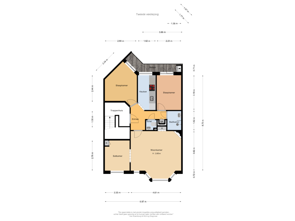 Bekijk plattegrond van Tweede verdieping van Uiterwaardenstraat 59-2