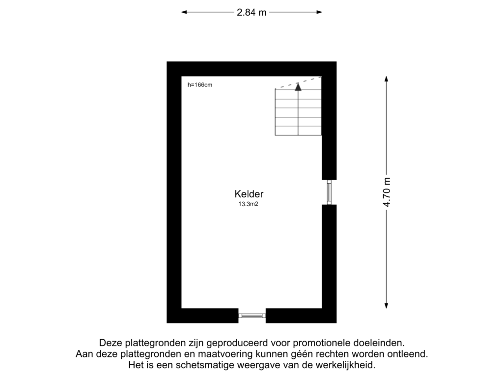 View floorplan of Kelder of Tienhovenseweg 13