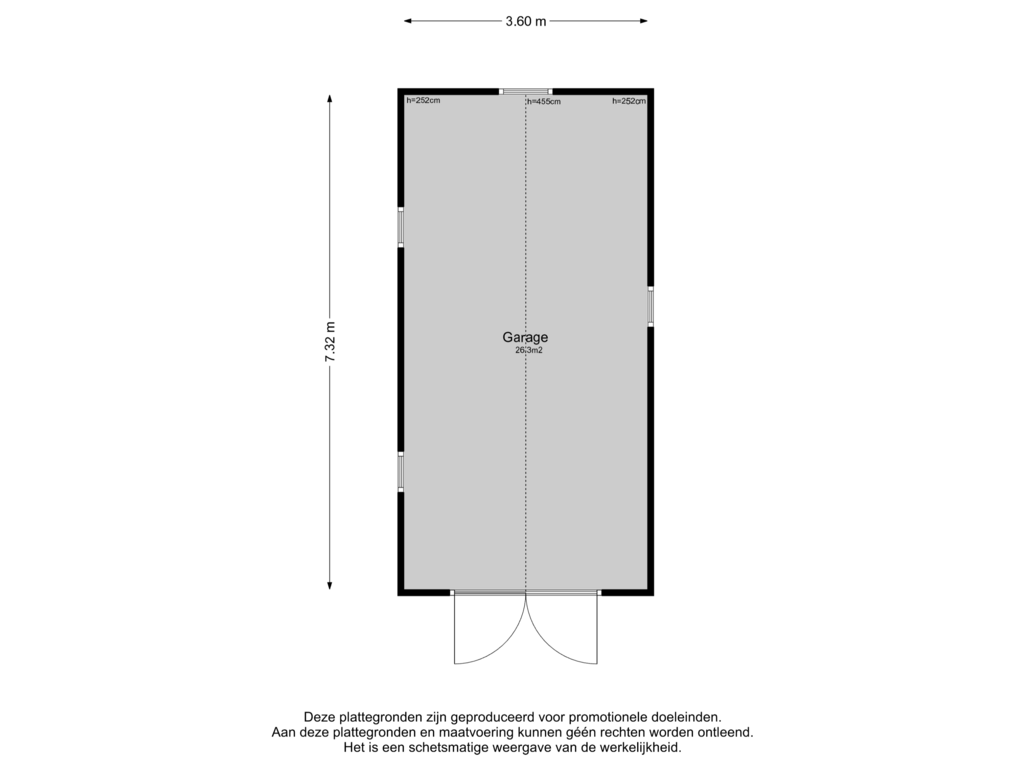 View floorplan of Garage of Tienhovenseweg 13