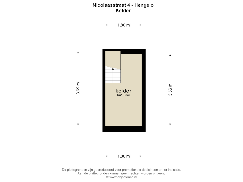 View floorplan of KELDER of Nicolaasstraat 4