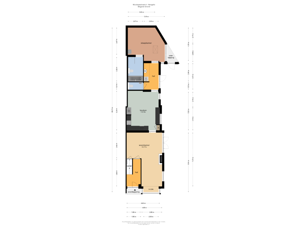 View floorplan of BEGANE GROND of Nicolaasstraat 4