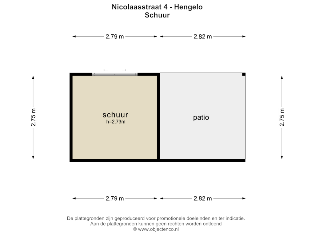 View floorplan of SCHUUR of Nicolaasstraat 4