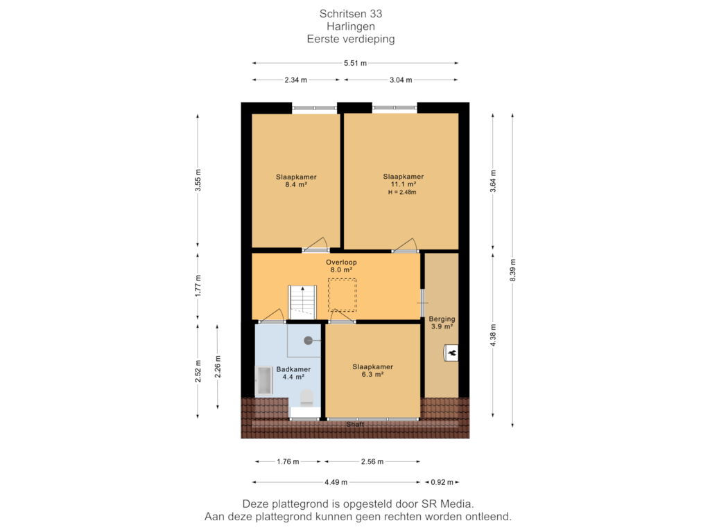 View floorplan of Eerste verdieping of Schritsen 33