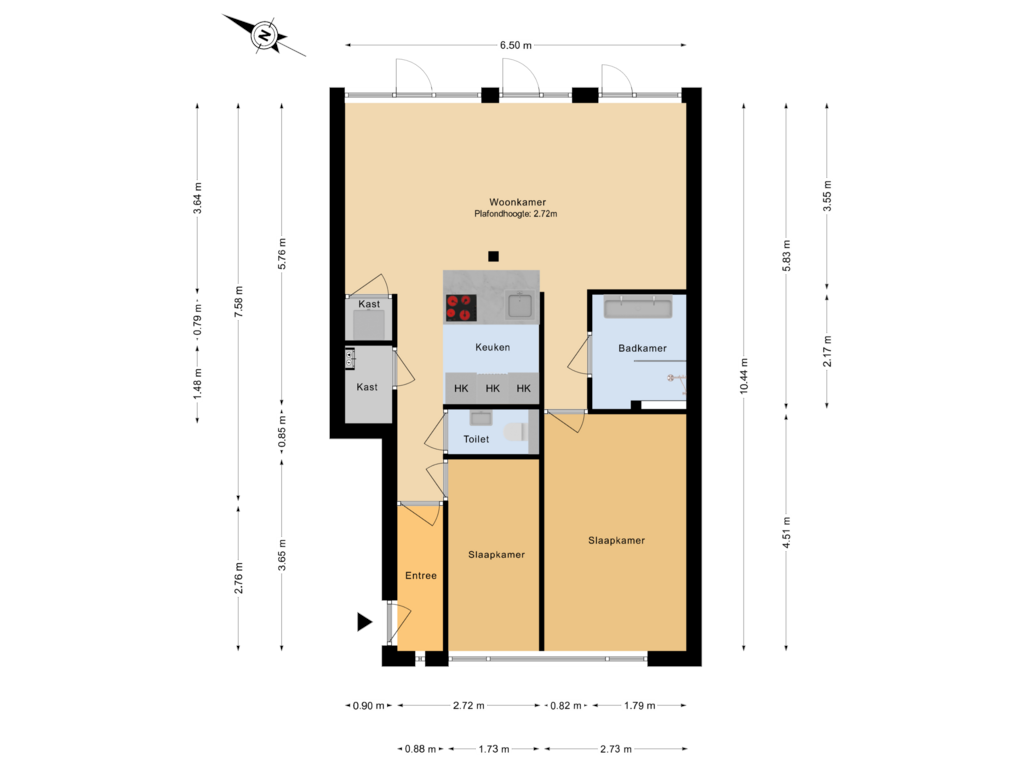 Bekijk plattegrond van Begane grond van Sonmansstraat 130-B