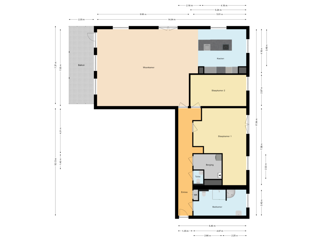 Bekijk plattegrond van Appartement van Spoorbaan 97