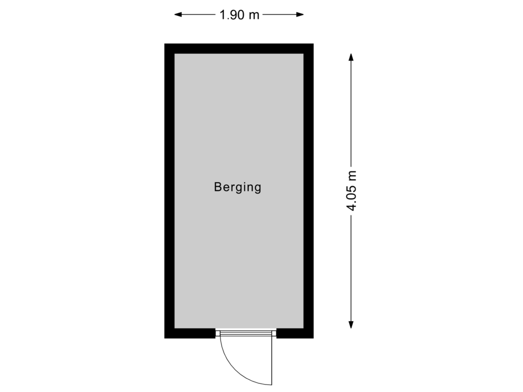 Bekijk plattegrond van Berging van Spoorbaan 97