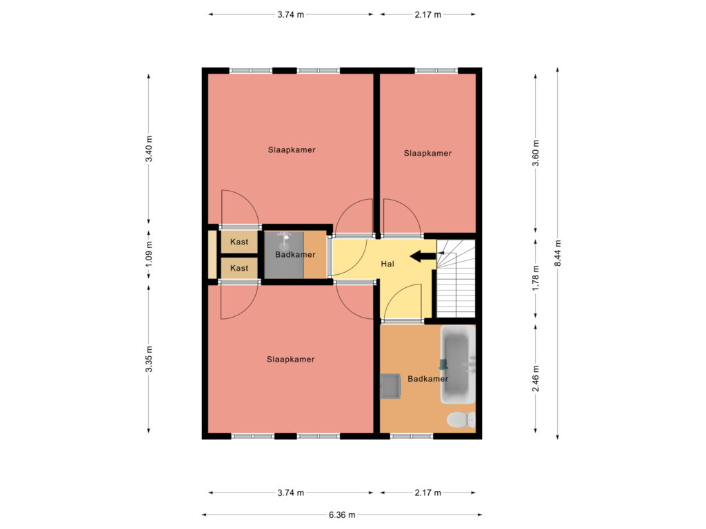 Bekijk plattegrond van Eerste verdieping van Molenpas 1