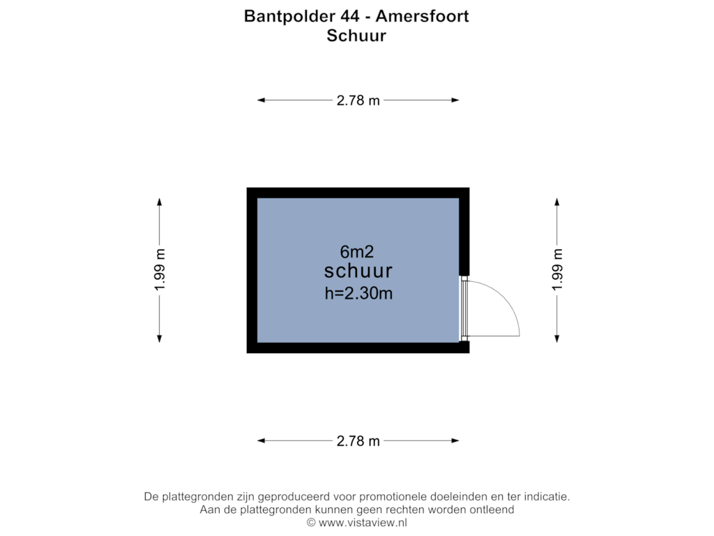 Bekijk plattegrond van SCHUUR van Bantpolder 44