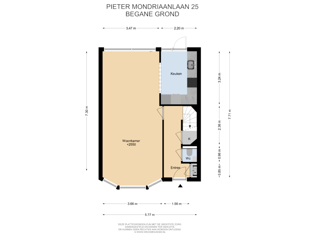 Bekijk plattegrond van Begane Grond van Pieter Mondriaanlaan 25