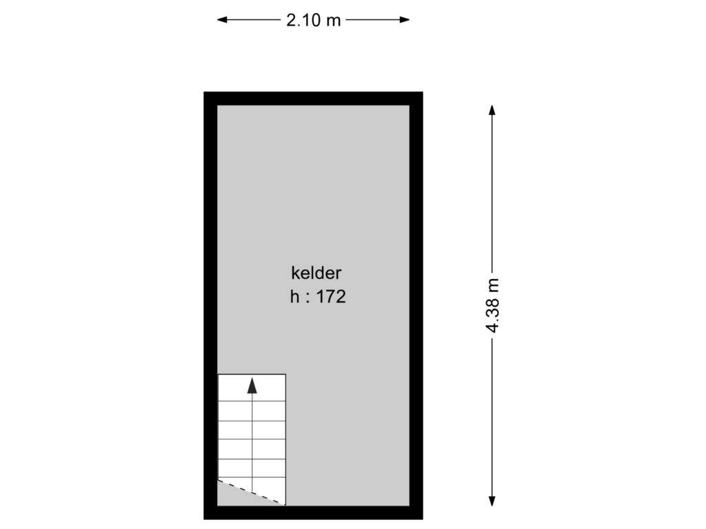 View floorplan of kelder of Baronielaan 99