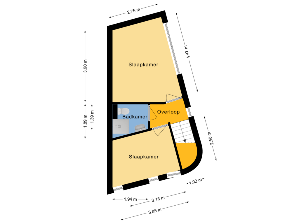 Bekijk plattegrond van 1e Verdieping van De Santbrincke 69