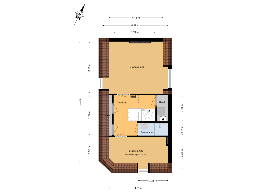 Bekijk plattegrond van 2e verdieping van Sweelinckstraat 201