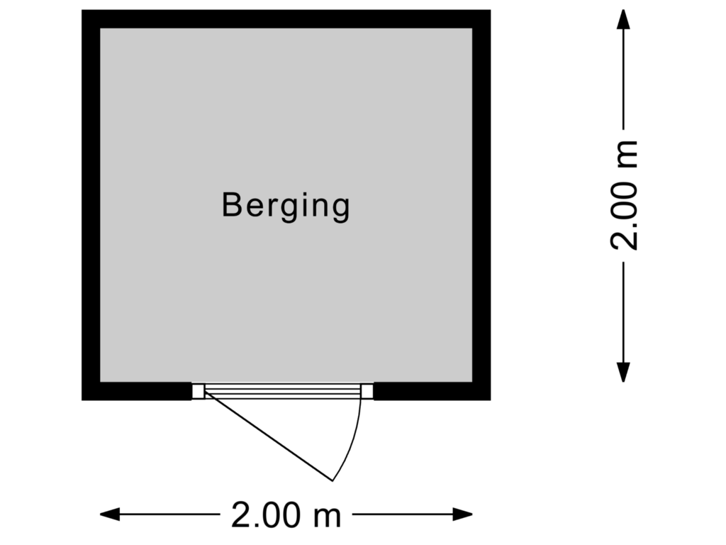 Bekijk plattegrond van Berging van Sweelinckstraat 201