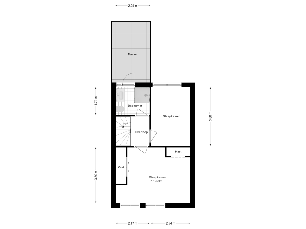 Bekijk plattegrond van 1e Verdieping van Wijdesteeg 18