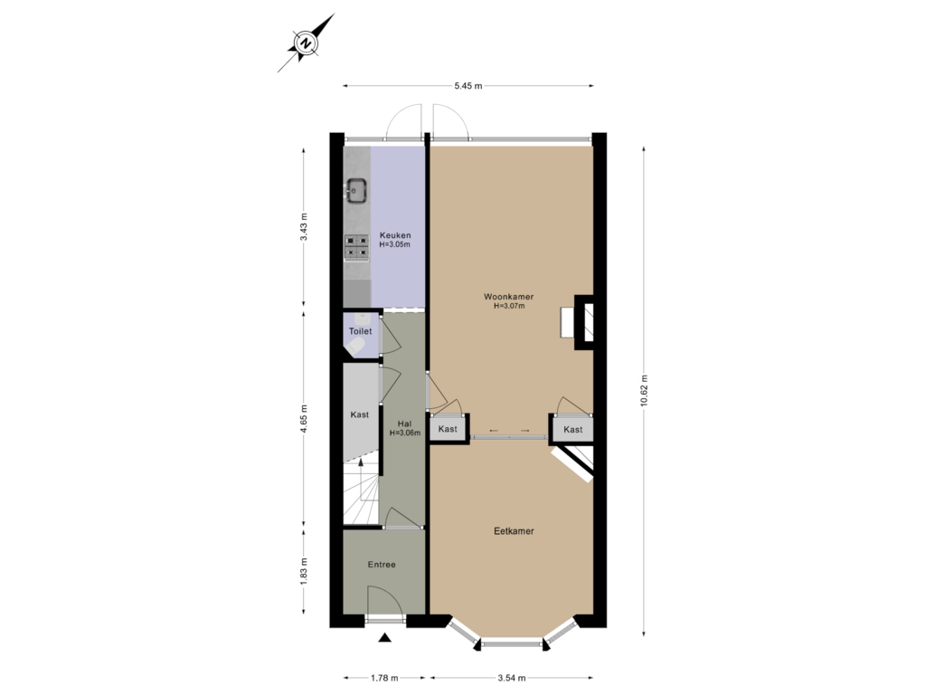 Bekijk plattegrond van Begane Grond van Stuverstraat 6