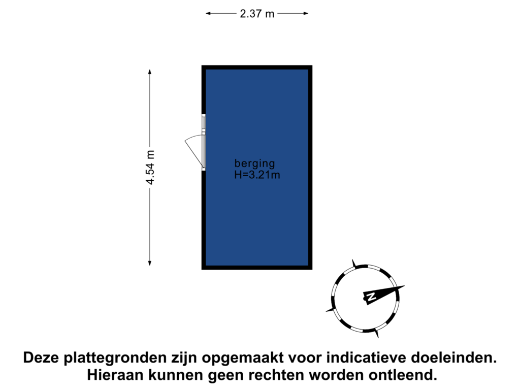 Bekijk plattegrond van Berging van Van der Waalslaan 1