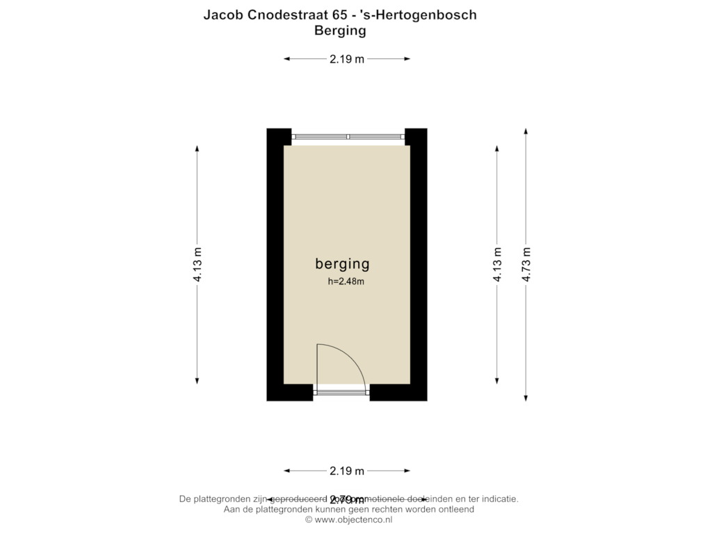 Bekijk plattegrond van BERGING van Jacob Cnodestraat 65