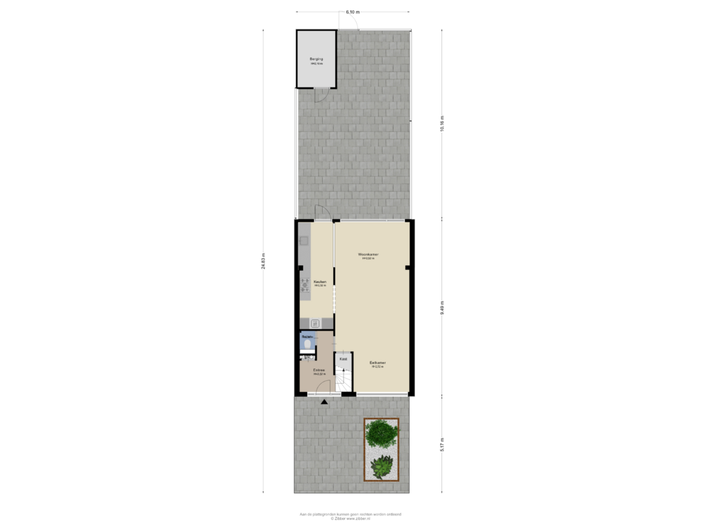 Bekijk plattegrond van Begane grond Tuin van Wiekslag 15