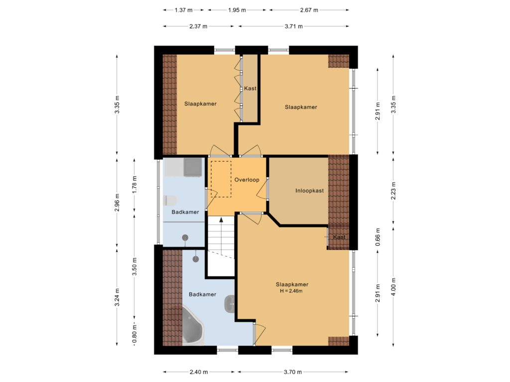 Bekijk plattegrond van Eerste verdieping 1 van Hoge Maasdijk 150