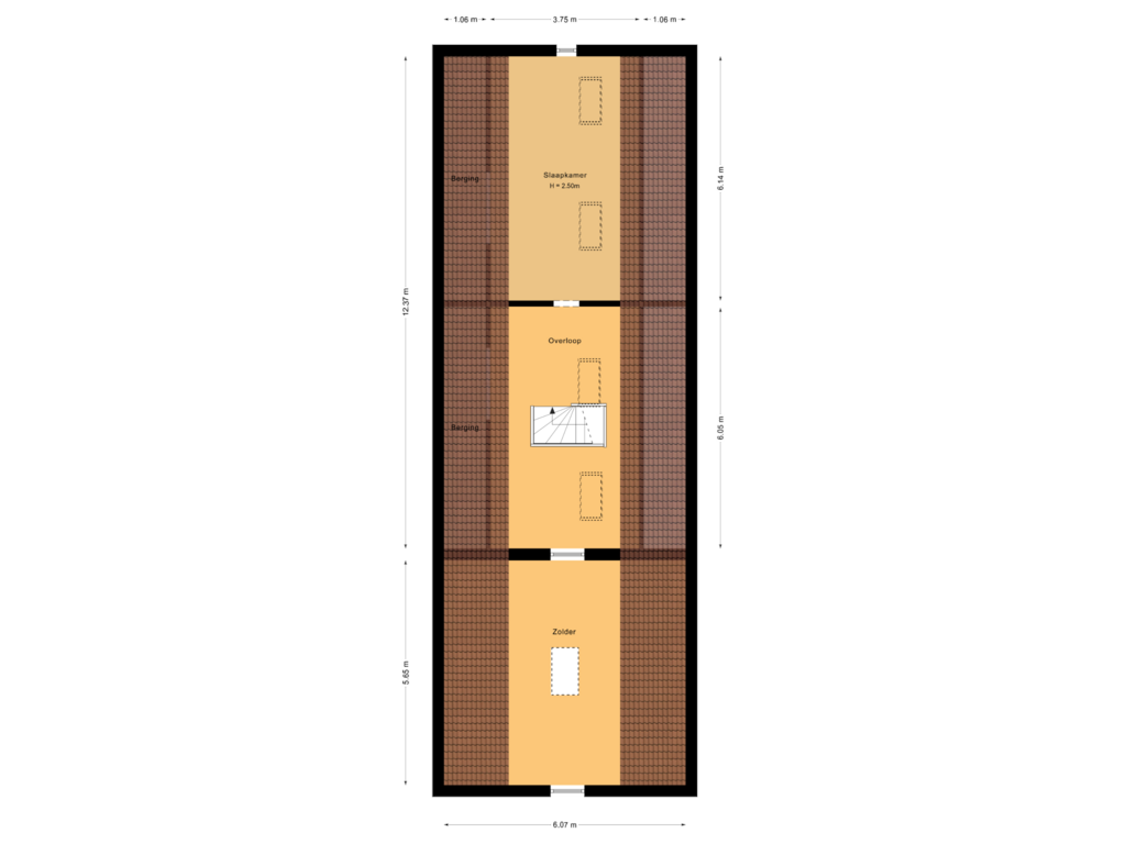 Bekijk plattegrond van Bijgebouw Eerste verdieping van Hoge Maasdijk 150