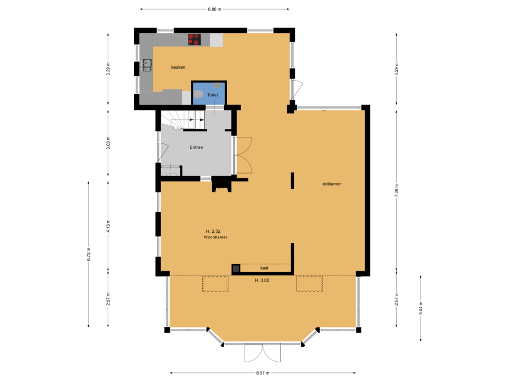 Bekijk plattegrond van BG van Koningslaan 30-A