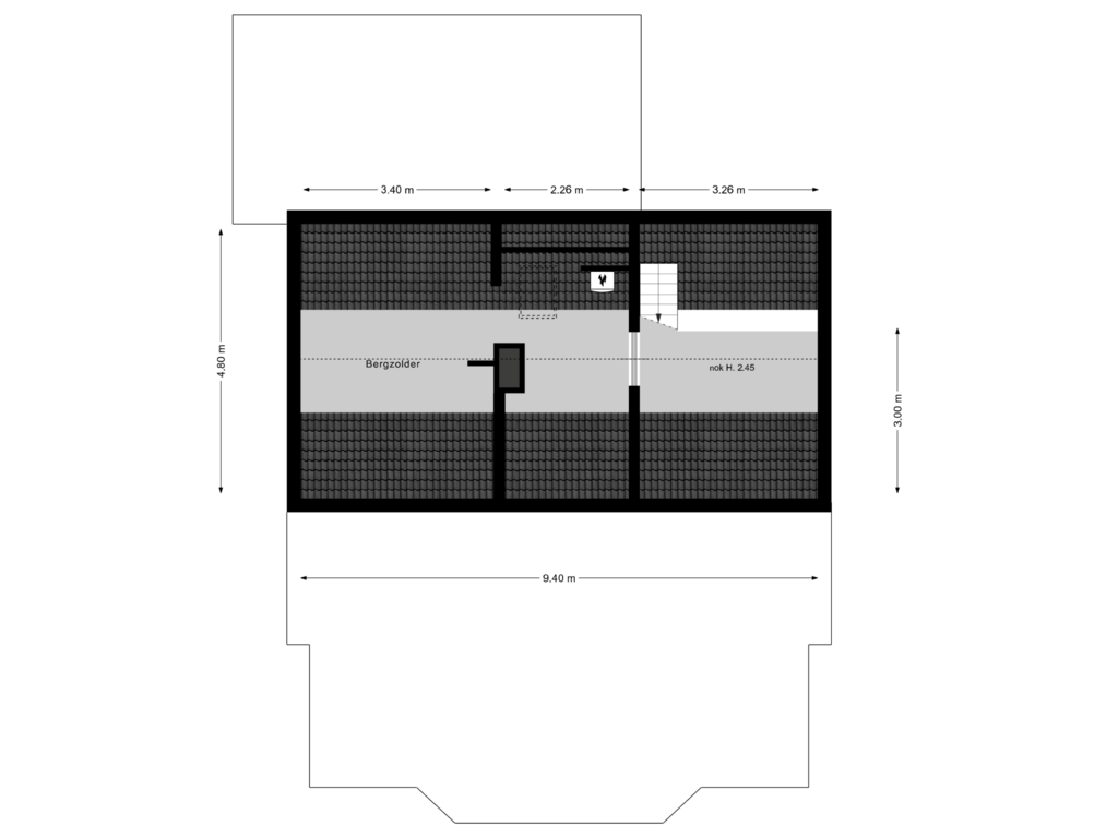 Bekijk plattegrond van 2de verdieping van Koningslaan 30-A